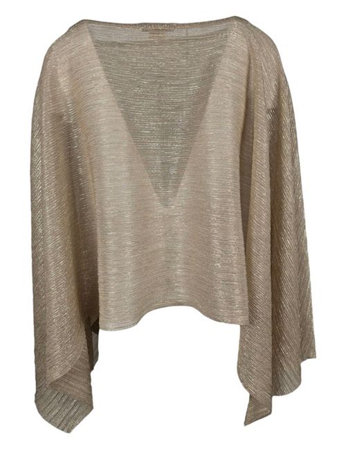 women's gold embossed poncho Gaynor Bongard | MARTINAORO